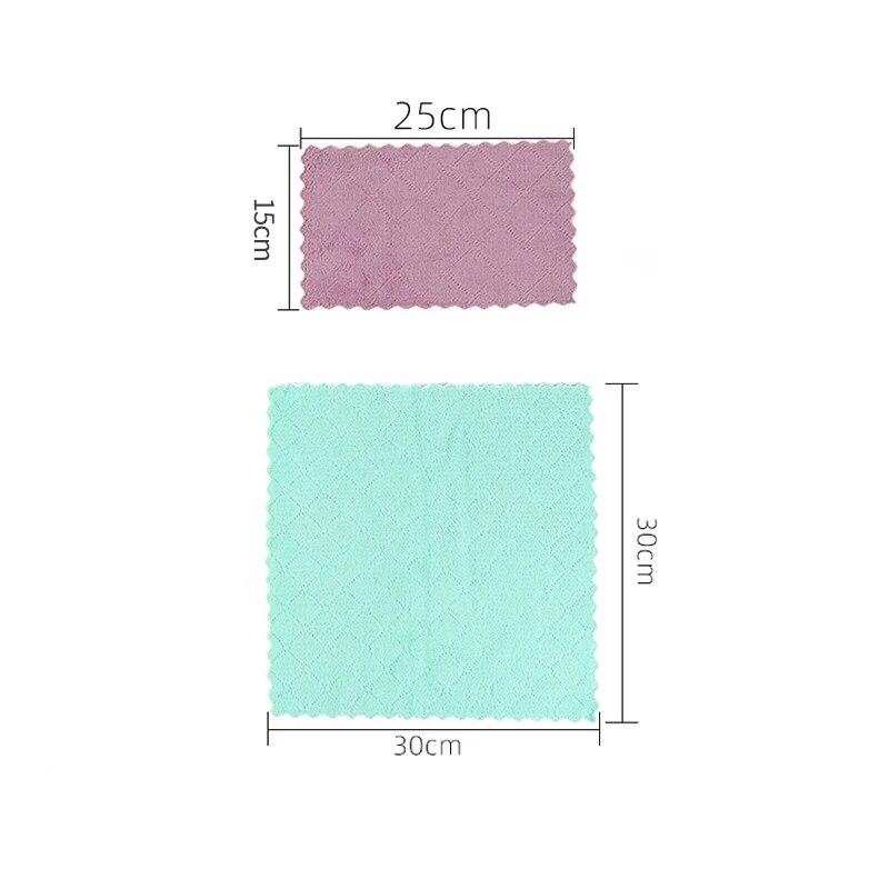 10/20pcs Dishwashing Cloth Kitchen Cleaning Wipes Household Multipurpose Absorbent Nonstick Oil Fiber Cleaning Cloth