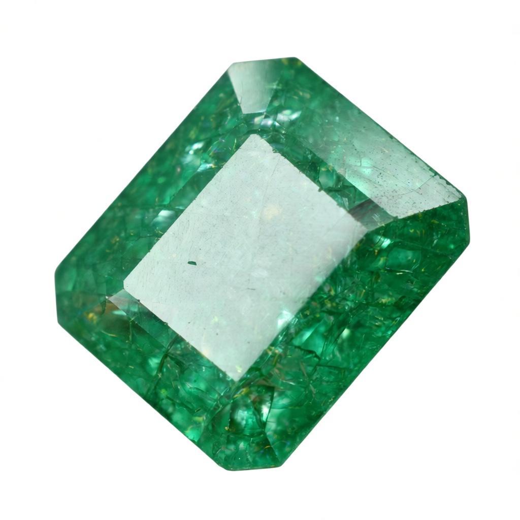 Natural Green Emerald Loose Gemstone Emerald Cut 6.70 ct for Jewelry Making and Gem Collections