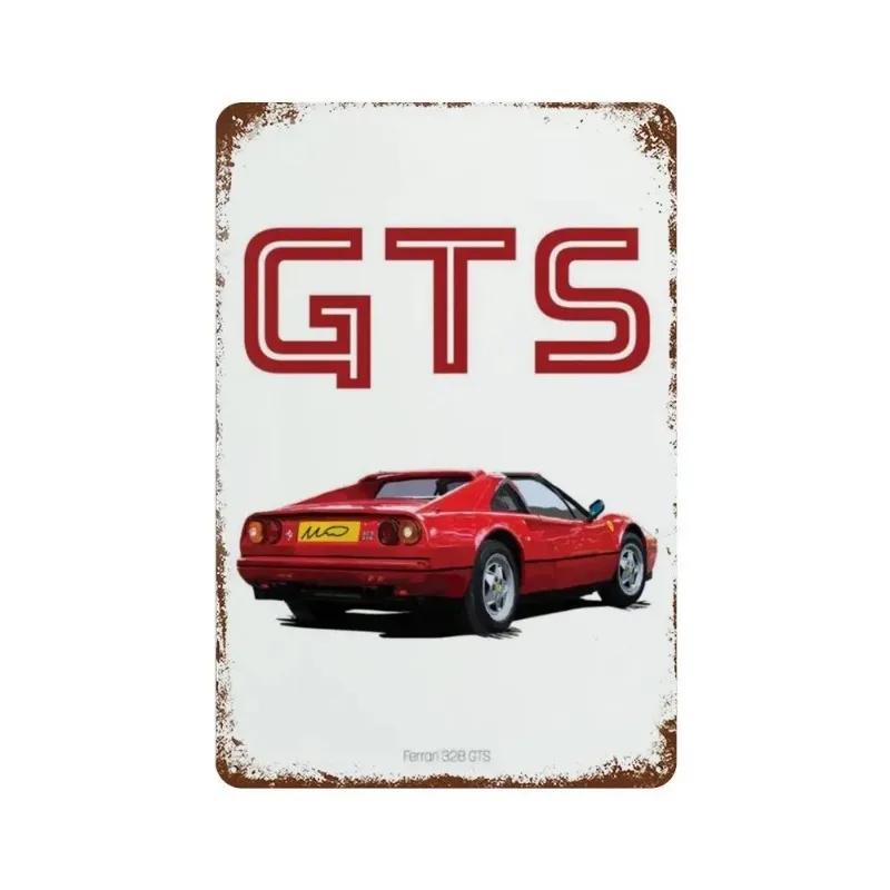 Metal Tin Poster 80s GTI Sports Classic Car Retro Metal Tin Sign Plaque Poster for Bar Club Wall Home Vintage Wall Plate Pendant