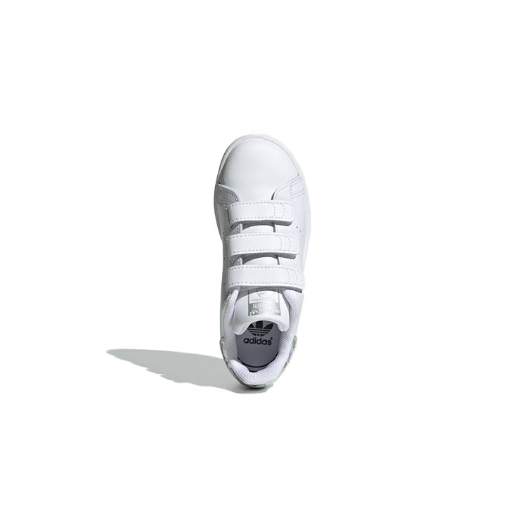 Adidas Originals Stan Smith Velcro Casual Low-Top Kids Sneakers Kids Sneakers White Silver EE8484
