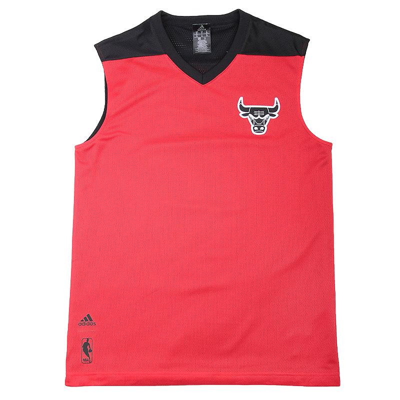 

Adidas X Коллаборация НБА Чикаго Буллз Удобная Универсальная V-образный вырез Влагоотводящая Майка для баскетбола без рукавов Мужская майка Красный Черный AH5047 M