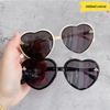 Children's Heart-Shaped Glitter Bee Sunglasses - Trendy Cartoon Style for Girls