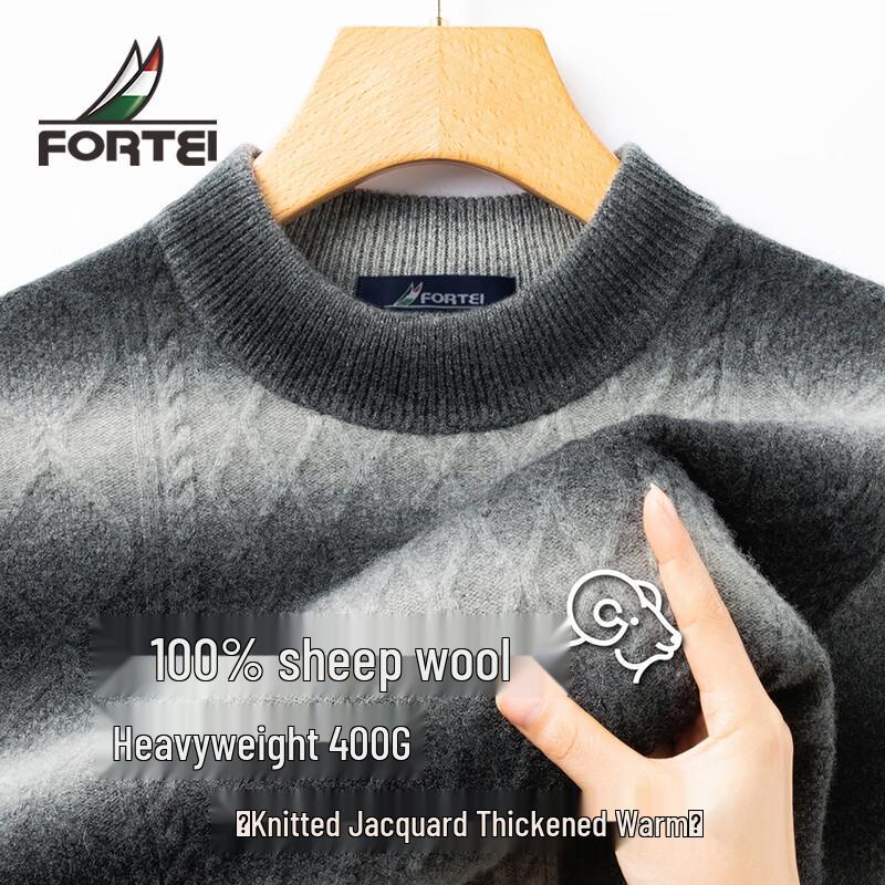 Men s 100% Lambswool Gradient Jacquard Sweater 50