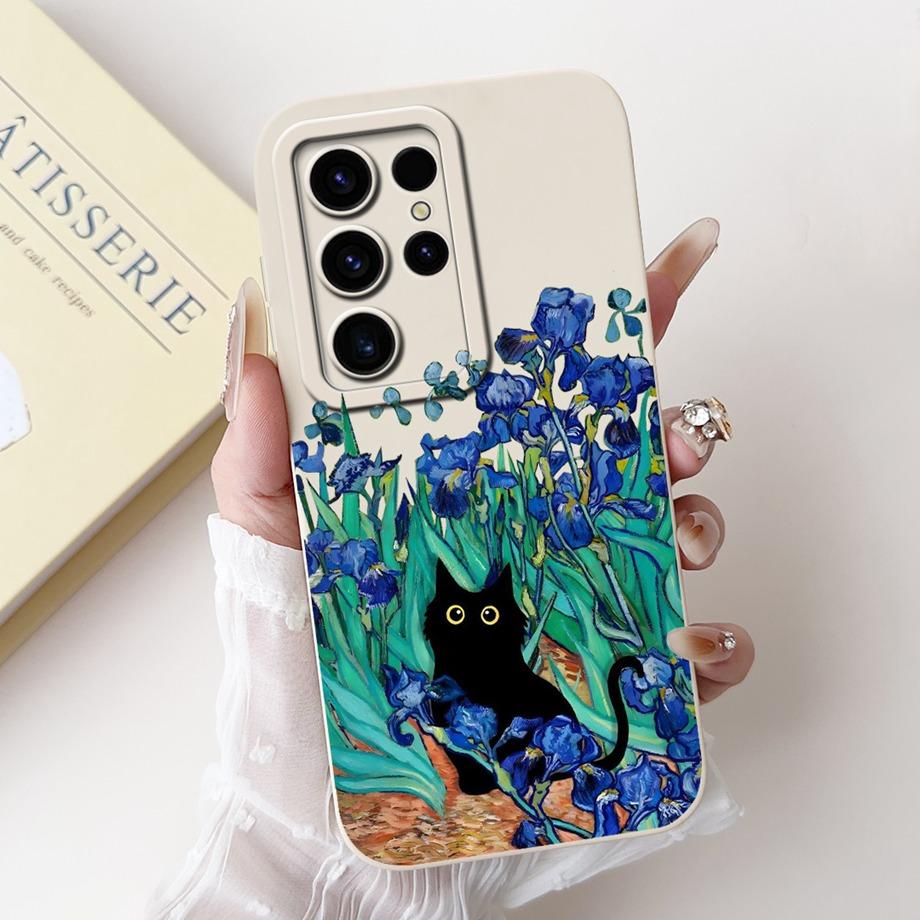 Cool Soft Silicone Case For Samsung Galaxy S24 / S24Plus / S24Ultra / S24 FE Phone Case Shockproof Matte Back Cover S24+ Funda