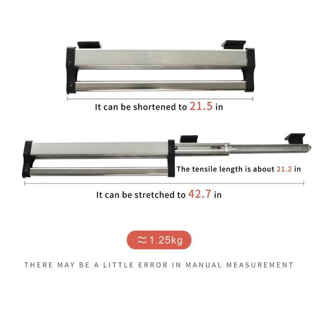 Heavy Duty Pull-Out Closet Valet Rod Adjustable Wardrobe Clothing Rail Top Mount Wardrobe Hanger Rack Bar Ball Bearing Slide