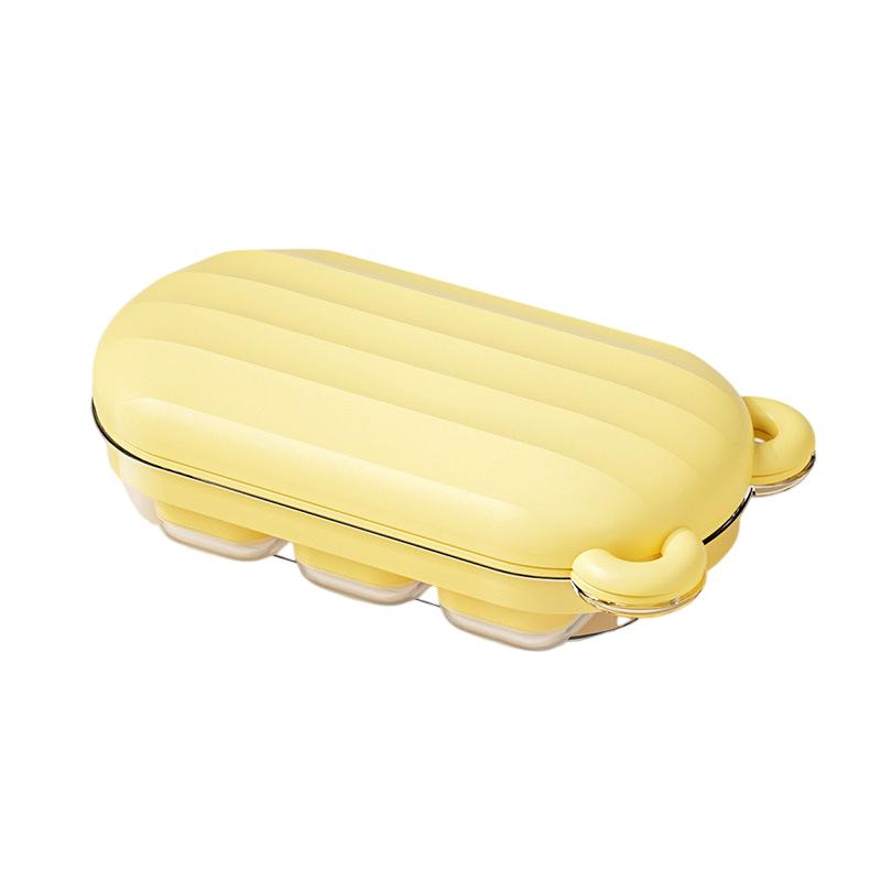 6-Grids Mini Ice Cube Tray with Lid Easy Release DIY Ice Mold Removable Lid Home Kitchen Barbecue Ice Making Tool