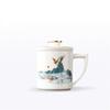 Horned Pansy Pengcheng Wanli Ceramic Tea Infuser Mug & Caddy Gift Set