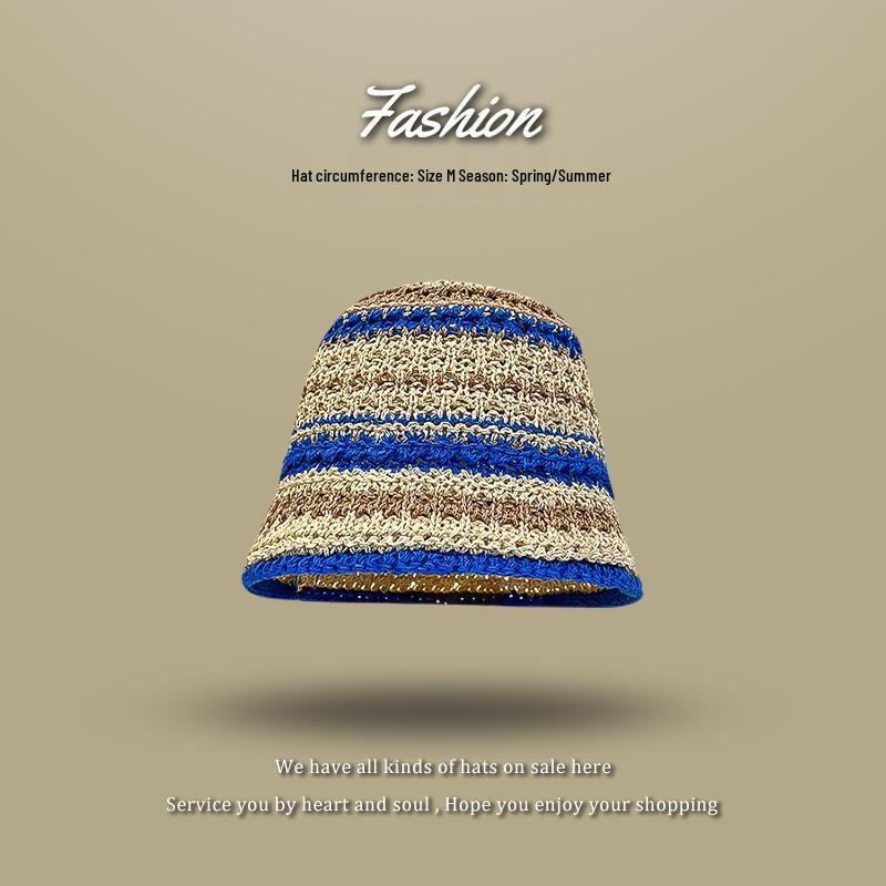 Chapeau de Soleil de Plage Pliable en Paille pour Femme