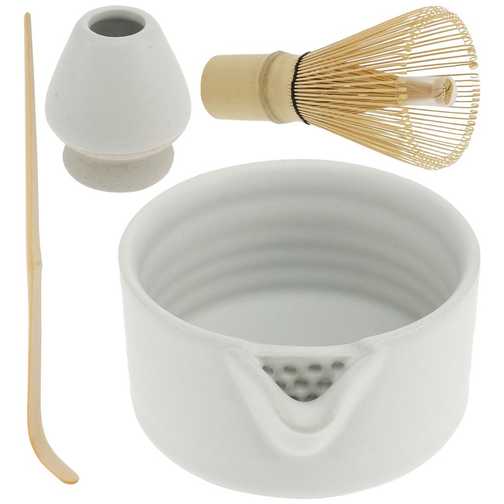 4-teiliges Matcha-Schneebesen-Set Elegantes Matcha-Set Wiederverwendbares Matcha-Tee-Set 500ml Keramik-Matcha-Schale mit Ausgießer Matcha-Schneebesen