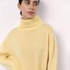 Maglione lavorato a maglia con maniche a collo alto, casual, autunno inverno da donna