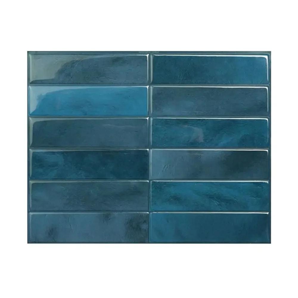 Adesivi Murali Piastrelle Autoadesivi Impermeabili Decalcomania Murale Oil-proof Anti-sporco Resistente all'Umidità Resistente al Calore Adesivo per Fornelli