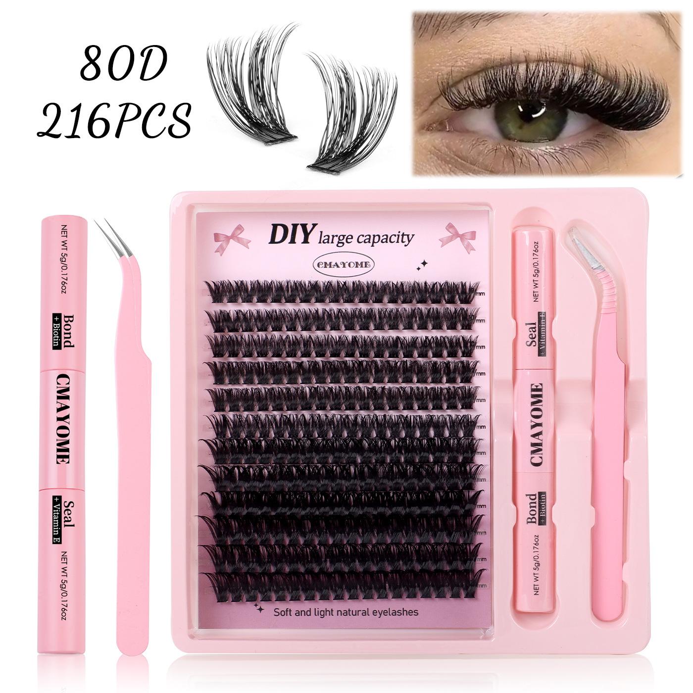 

Сегментовані 10D-100D Накладні вії Набір для DIY, C-завиток, Пучкові вії, Натуральні та Об ємні DIY-SET-652（80D Hair）