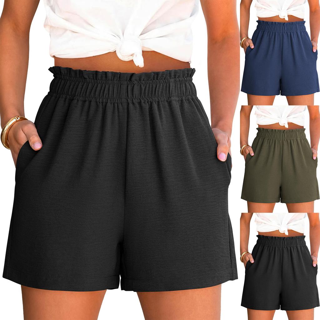 Summer Shorts For Women Casual High Waist Wide Leg Shorts
