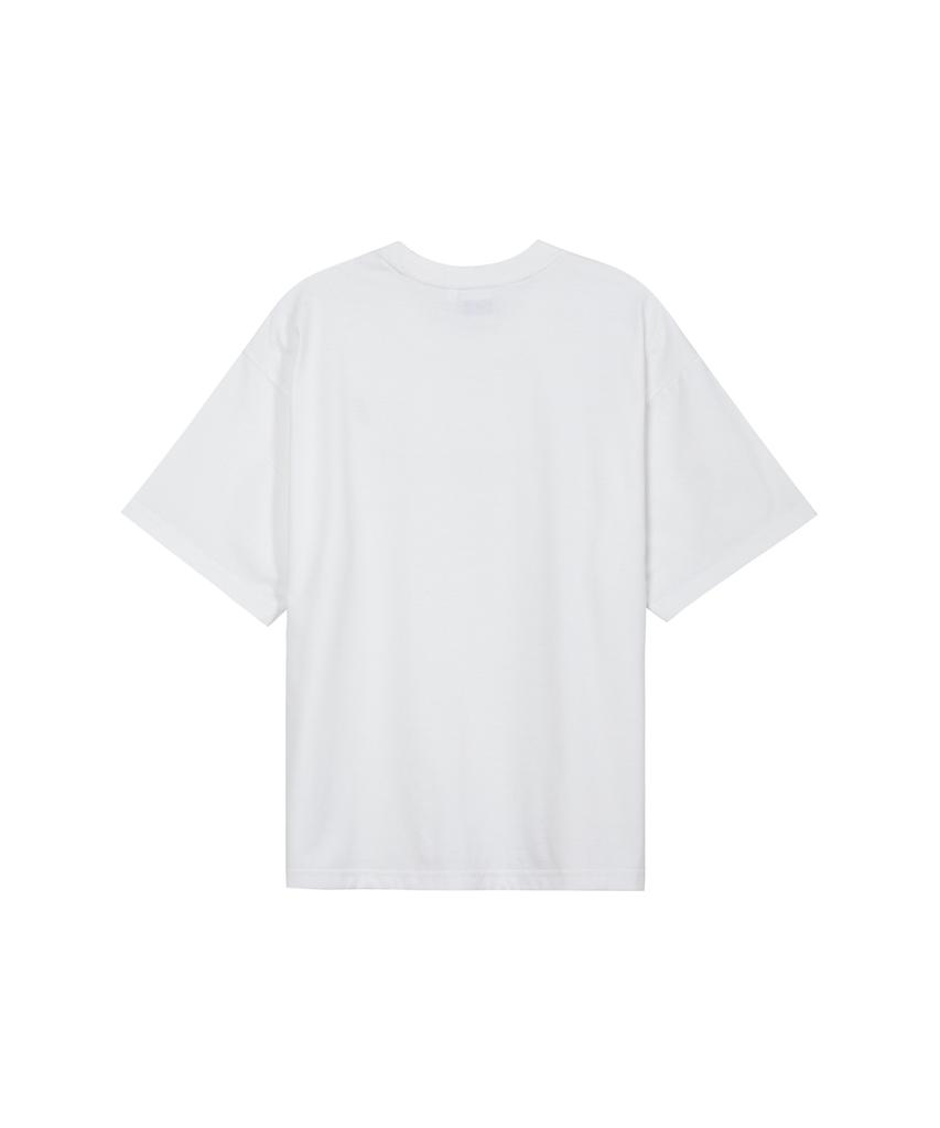 T-shirt Oversize à Manches Courtes Logo Signature OUNDERR (blanc)