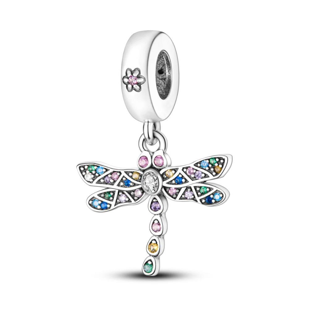 925 Silver Butterfly Firefly Pendants Charms Beads For Women Fine Jewelry Making Necklace Bracelet