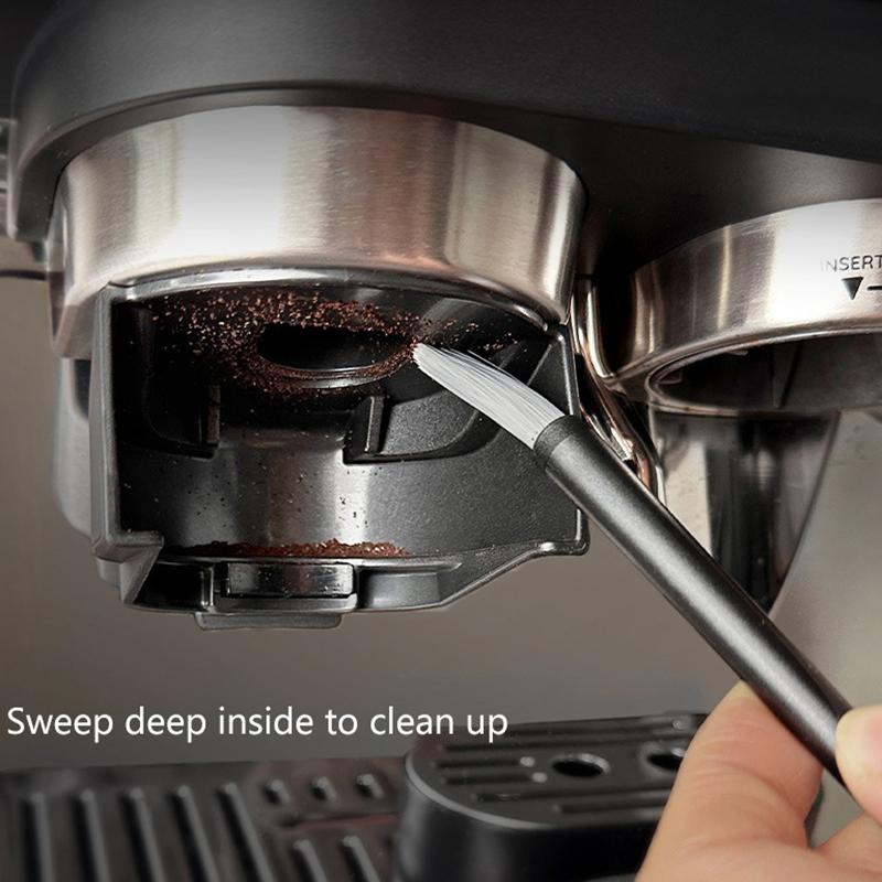 Perie de curățare râșniță de cafea din nailon, mâner din plastic, perie de praf pentru espresso, accesorii de bucătărie pentru barista de fasole