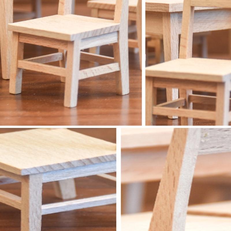 Doll House Zakka Chair Model Realistic Dollhouses Benches Chair Realistic Play Chair Realistic 1:12 Model Mini Size Toy