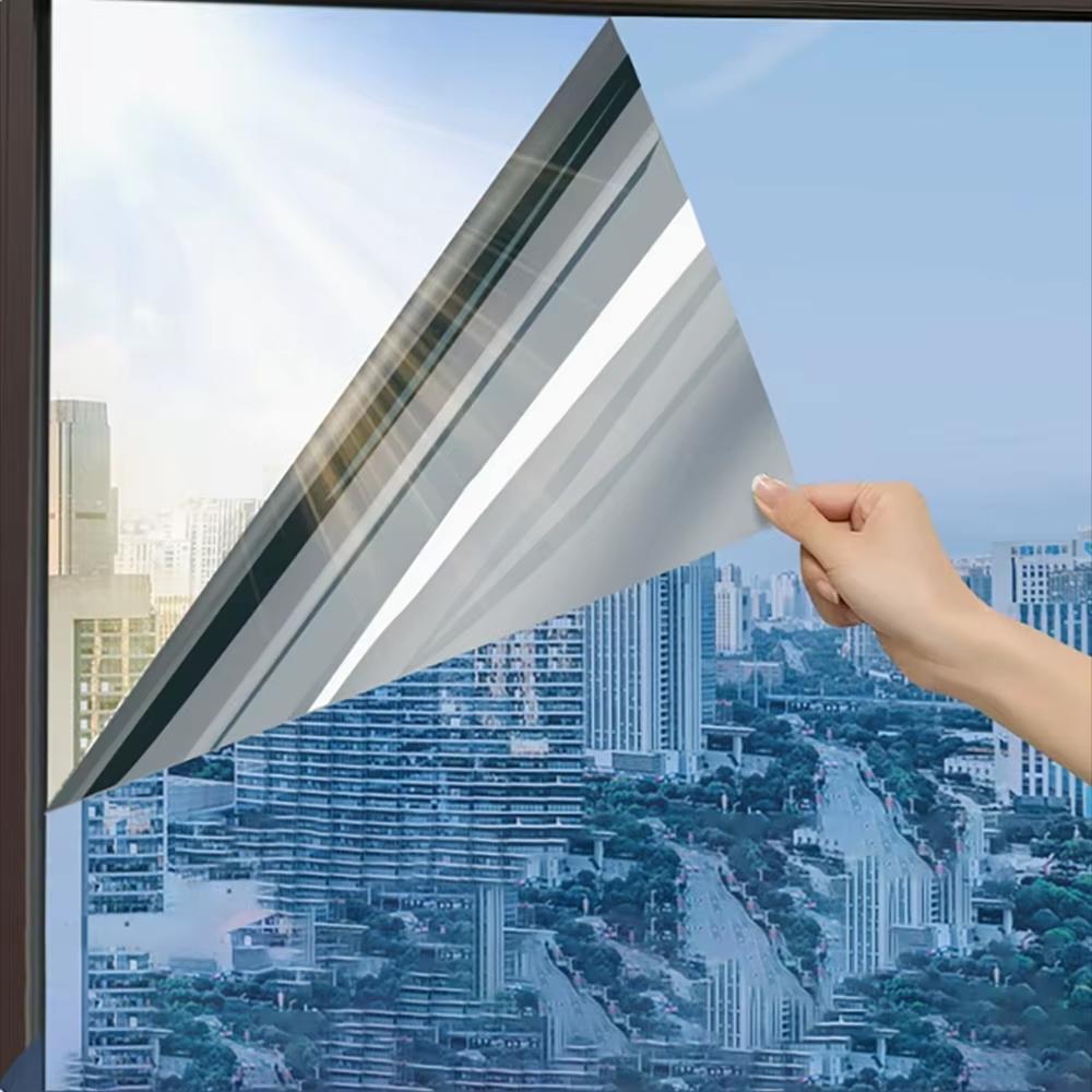 Household insulated glass film window balcony privacy protection sunscreen one-way mirror window film sticker