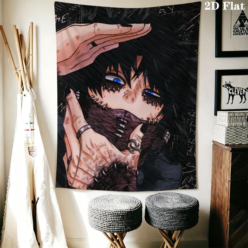 My Hero Academia Wall Tapestry Aesthetic Wall Hanging Printed Fabric Blanket Decorative Tapestries for Bedroom Living Room Home Decor