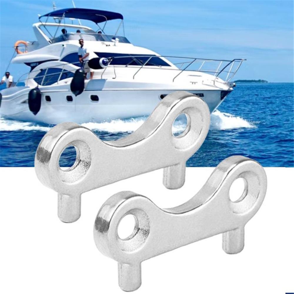 2pcs Replacement Universal Boat Yacht Deck Fill Plate Key Marine Fuel Tank Stainless Steel Spare Rustproof Waste Cap Accessories