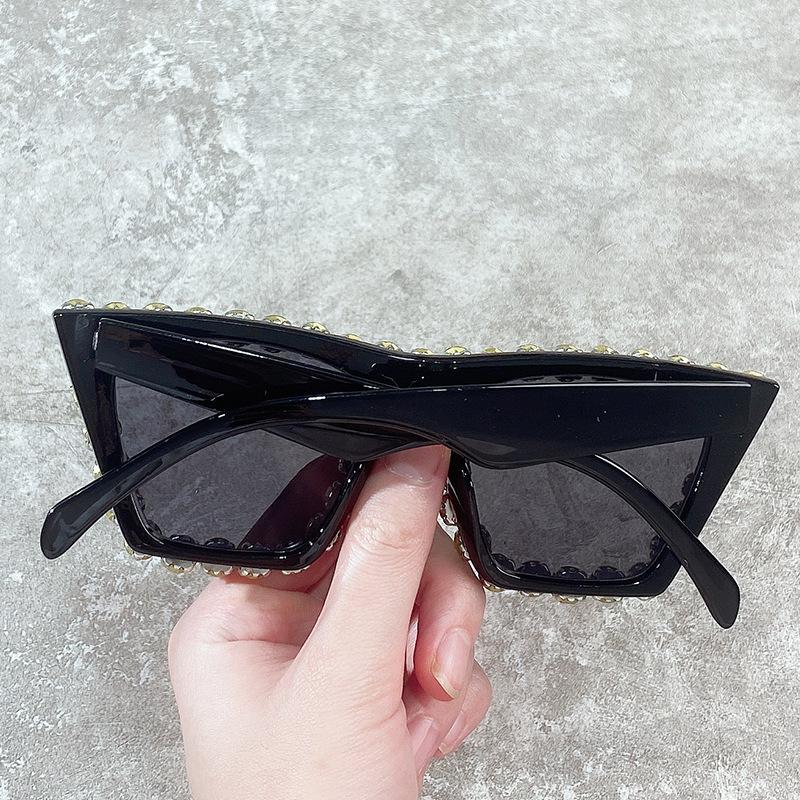2020 Trend Large Frame Full Diamond Sunglasses Show Face Small Glasses Fan Feng Diamond Sunglasses