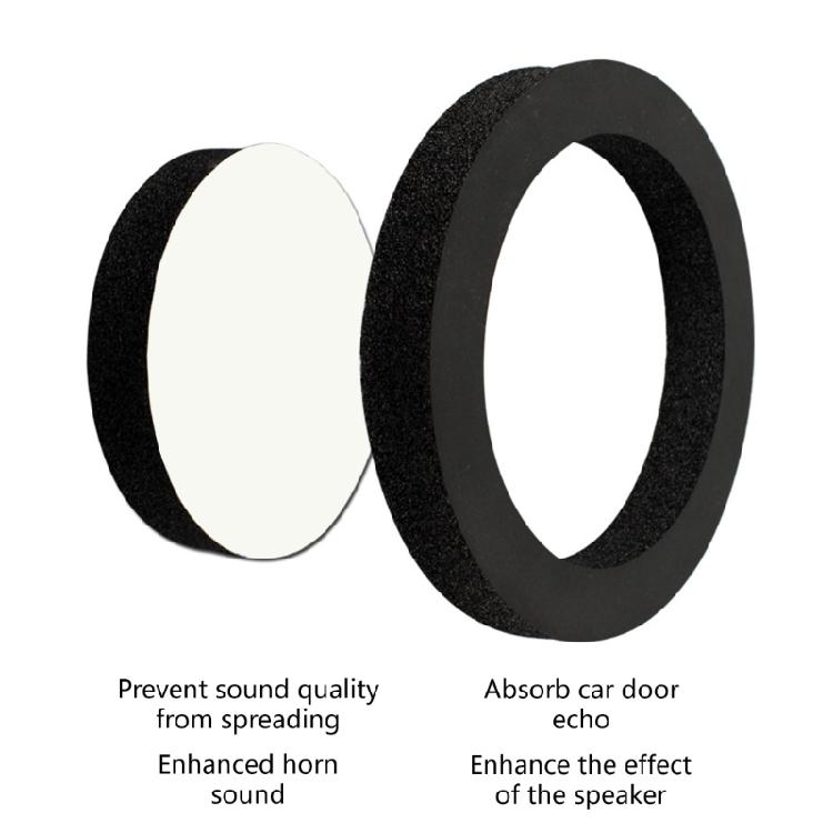 6.5" Car Door Speaker Low  Sound Roll  Sealing Insulation rings  Foams Woofer Pad