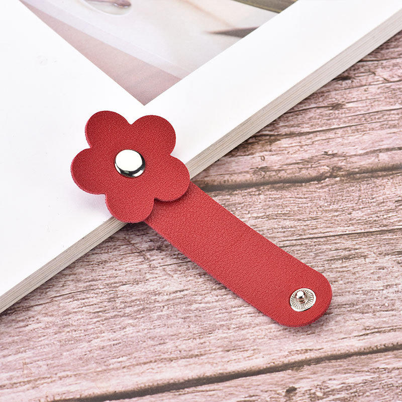 Cable Organizers Reusable PU Flower Cable Ties Cord Organizer Keeper Holder Fastening Straps Headphones PC Wire Wrap Management