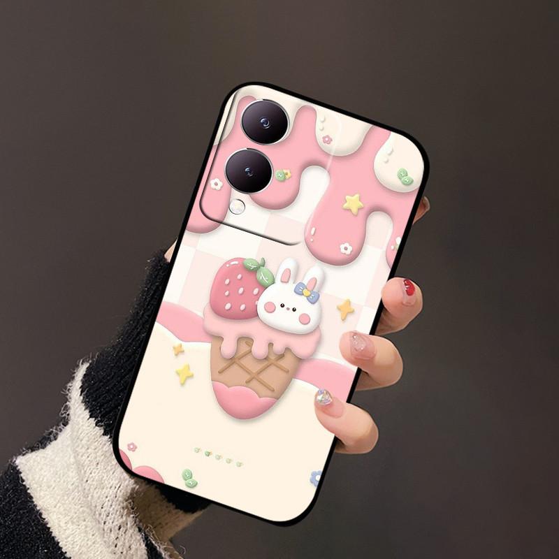 

For Vivo Y17s Phone Case Y33t Y12 4G Soft Silicone TPU Coque Cases For Vivo Y36 Y36m Y36i Y28 G2 5G Cartoon Back Cover Protector For Vivo G2 5G
