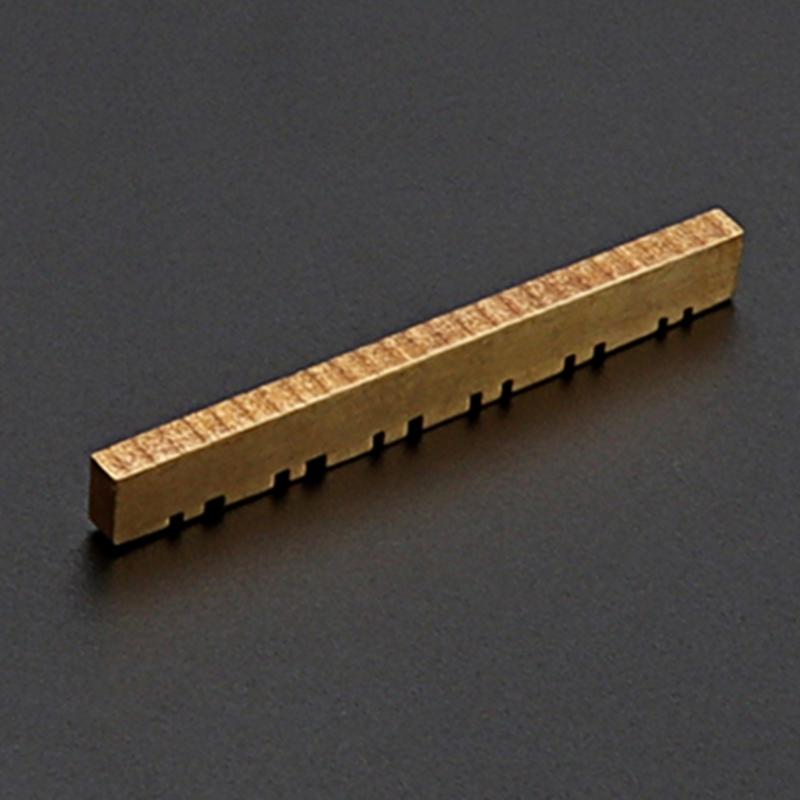 12 String Guitar Nut Saddle Brass Premium Pre-Slotted Top Nut Vintage Style Electric Guitar Accessories Flat Bottom