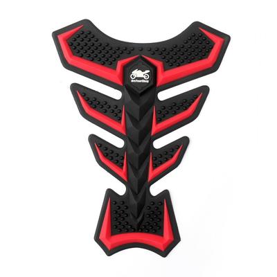 3D Rubber Universal Motorcycle Fuel Gas Tank Pad Protector Decal Sticker Red