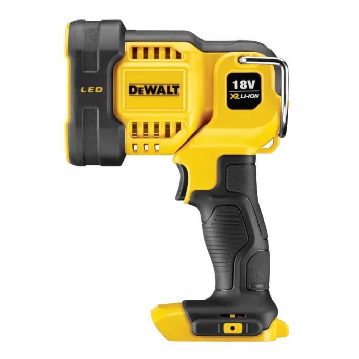LED svítilna XR 18V - DEWALT - DCL043-XJ - Ergonomická rukojeť - Závěsný hák