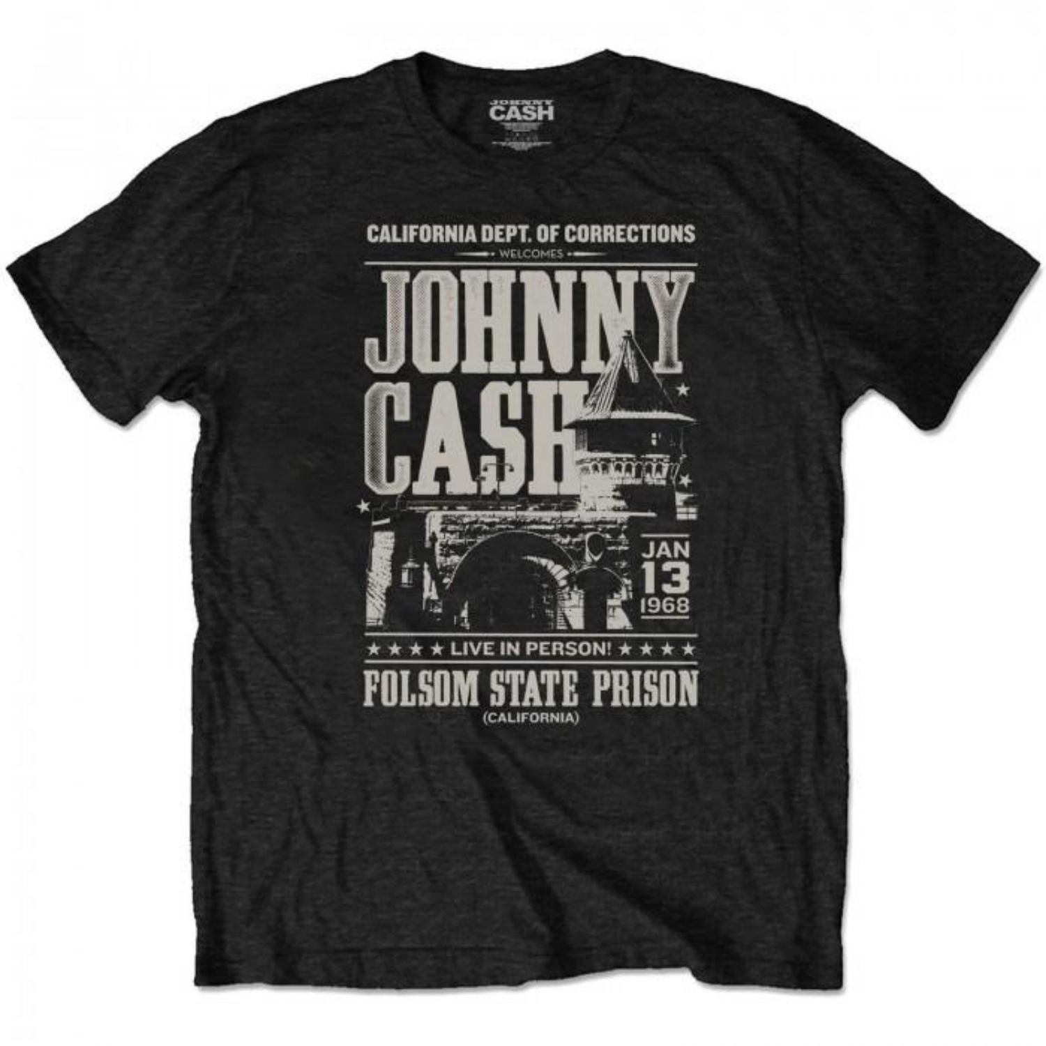 Johnny Cash Unisex Adult Prison Poster T-Shirt S
