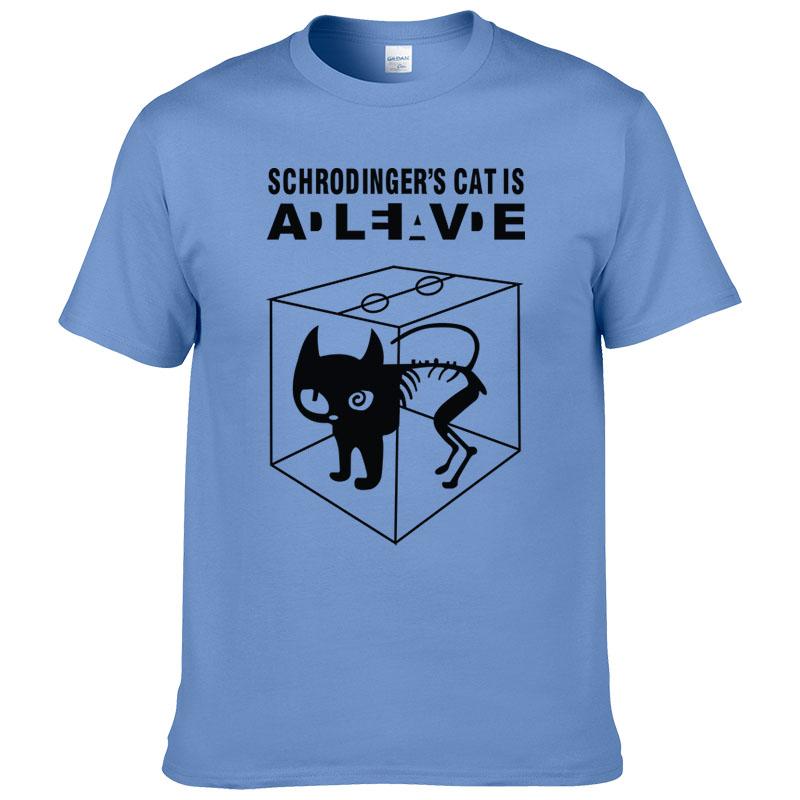 2024 Summer Cotton Schrodinger's Cat Printed Short Sleeves Men T Shirt Casual Tees The Big Bang Theory Mens T-shirt #247