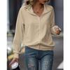 Women's Casual Loose Knitted Solid Color Zipper Coat Long Sleeved Jacket