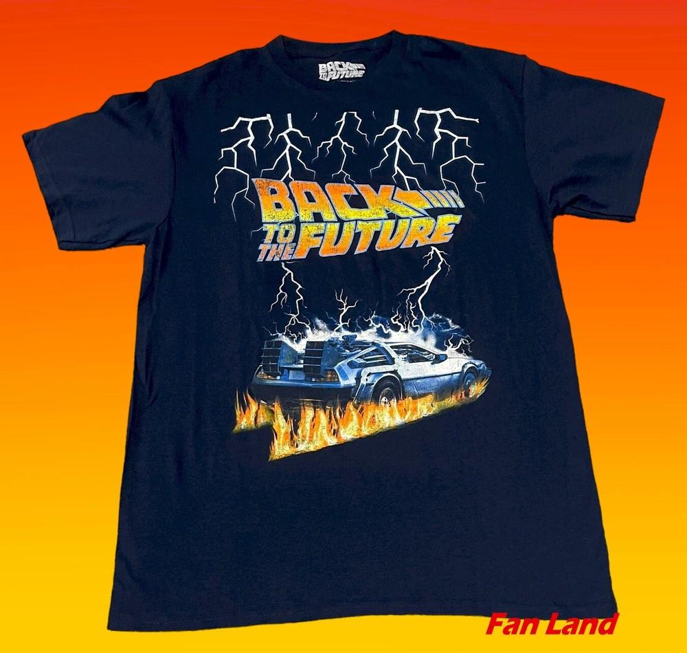 New Back To The Future Lightning 1985 Poster Vintage Mens Unisex T-Shirt S