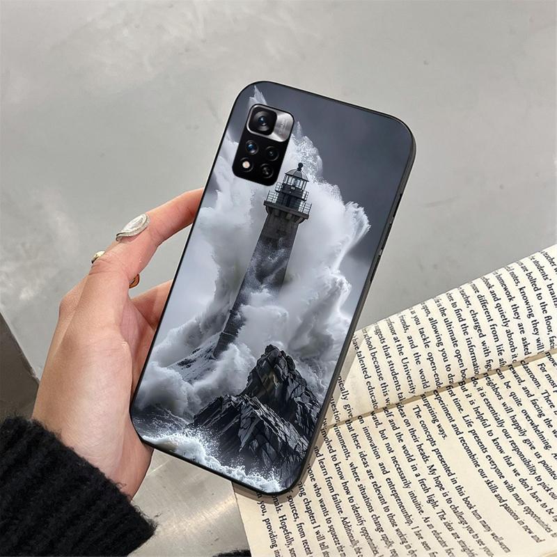 Phone Case For Xiaomi Redmi note 14 Pro 14 13 12 11 10 Pro 14S 12S 11S Redmi 14C 13C 10 Lighthouse