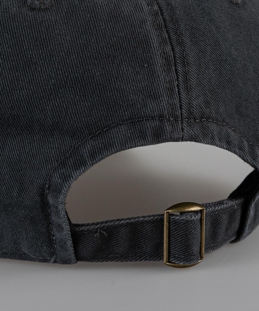 Wig Saint Box Logo Cation Washed Ball Cap - Charcoal