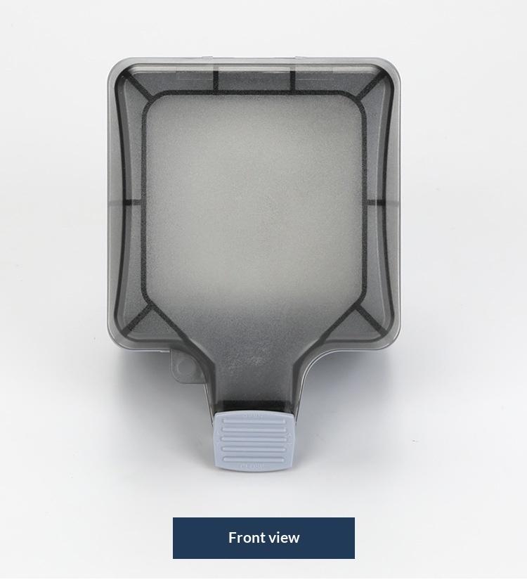 IP66 Raised Outdoor Socket 16A German Standard Power Outlet Weatherproof Wall Mount for Patio