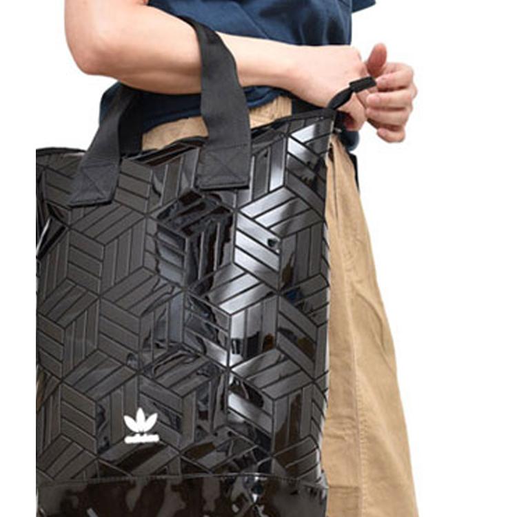 adidas Originals 3D Logo Solid Color Backpack Unisex Backpack Black FL9675