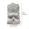 Buddha Monk Statue Sitting Decorative Figurine Sandstone Sculpture Tea Pet