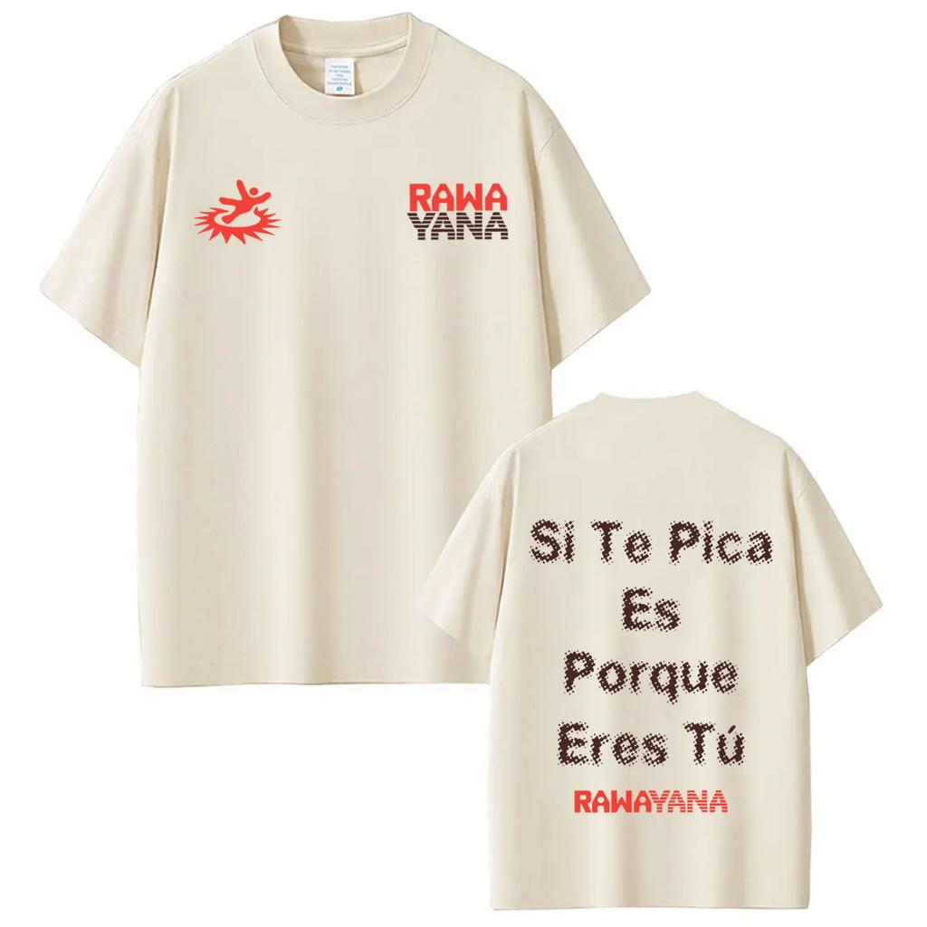 Rawayana ¿Donde Es El After_ Grafiche Tour T-shirt Uomo Donna Moda Abbigliamento T-shirt Estate Larga Casual Cotone Vintage T-shirt