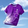 Unisex Kids Football Short Sleeve T Shirt 2-14Y Outdoor Moisture Wicking Soccer Jersey Casual Children Wear