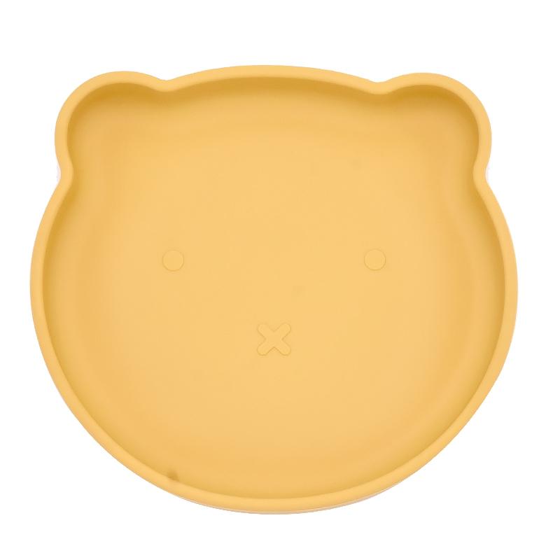 Baby-Silikon-Speiseteller mit Saugnapf, Bärenform, Babyfütterung, Geschirr, Küche, Kinder, Trainingsgeschirr, Teller, Schüssel, BPA-frei