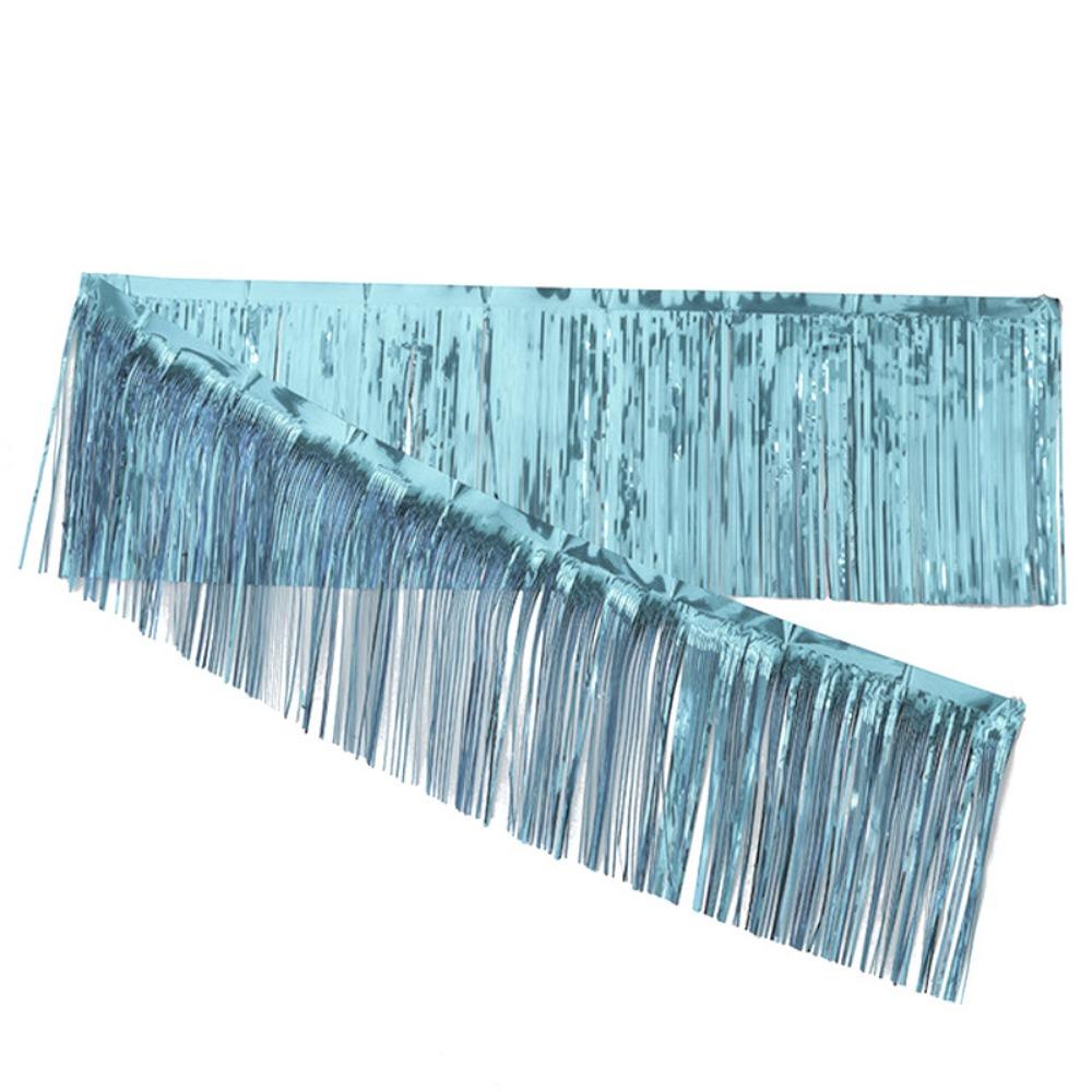 30*200cm Tassels Fringes Banner Shiny Rain Silk Curtain New Garland Curtain  For Wedding Birthday