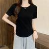 2024 Summer Women's Slim Fit Irregular Hem T-Shirt