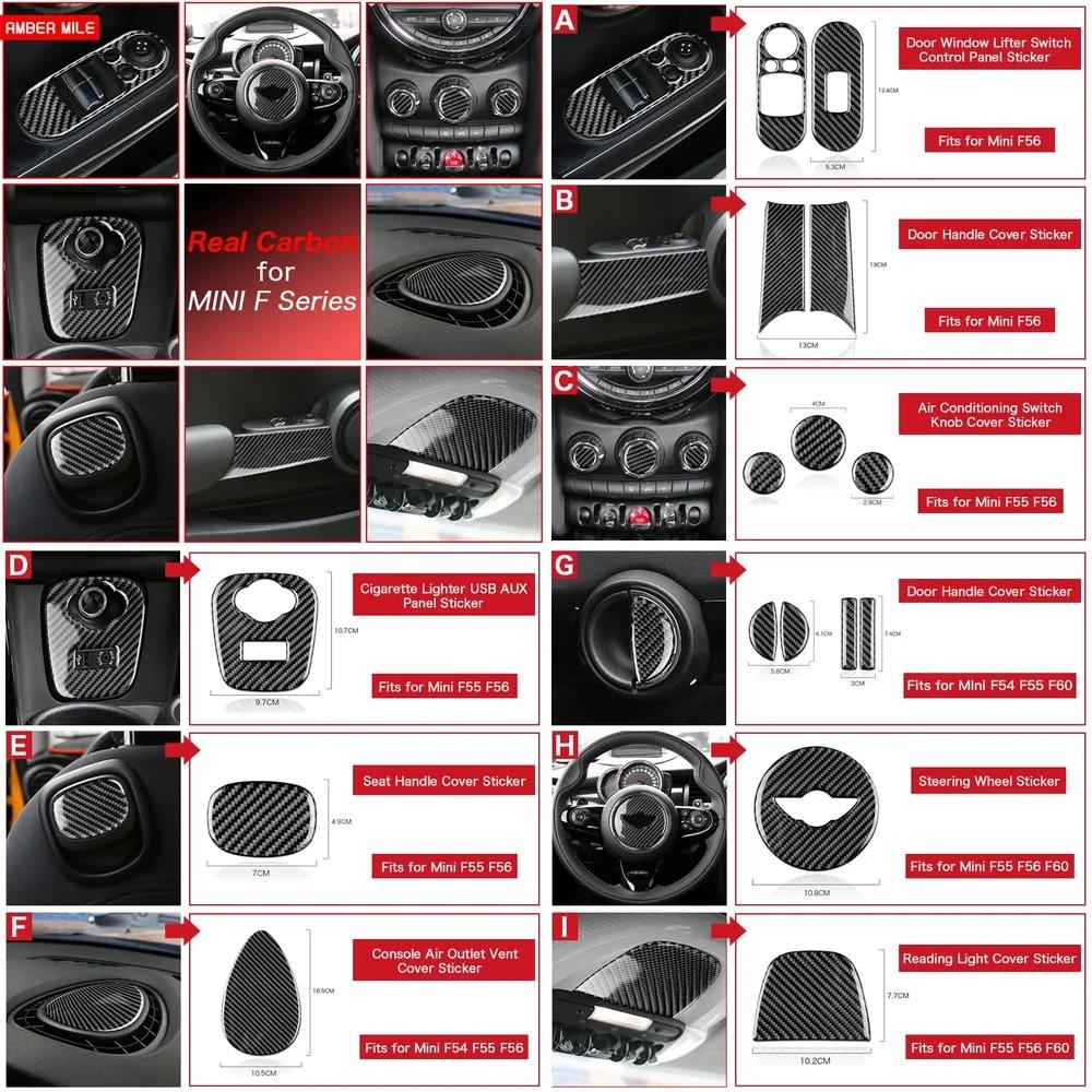 Schakelaar Cover Trim Kit in Koolstofvezelstijl voor Mini Cooper F54 F55 F56 F57 F60 JCW Countryman