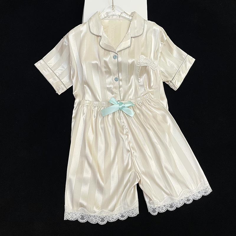 Summer Sweet And Gentle Pink Short Sleeve Shorts Pajamas Ladies Wind Suit Loungewear