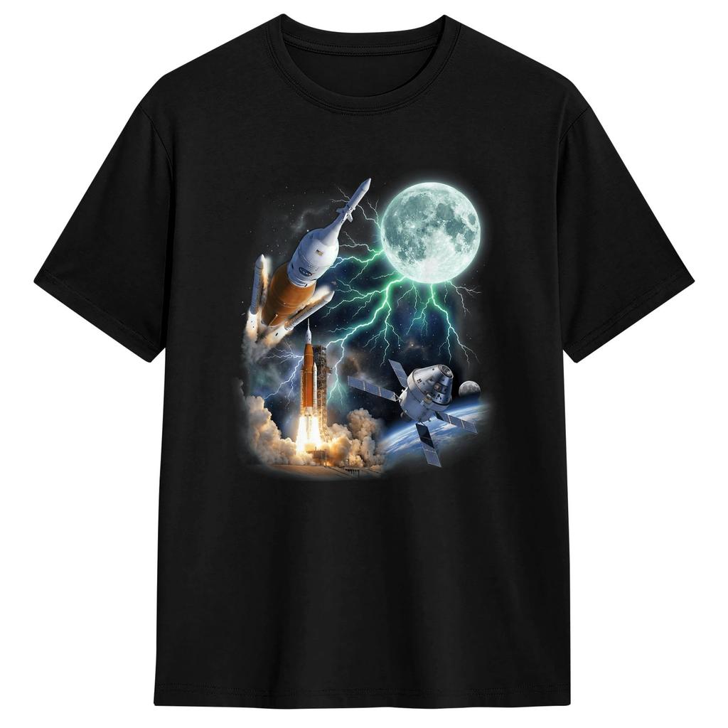 2026 Artemis 2 Back To The Moon TShirt Unisex and Women Summer Cotton Clothing Fashion Round Neck Short Sleeved Tee Streetwear