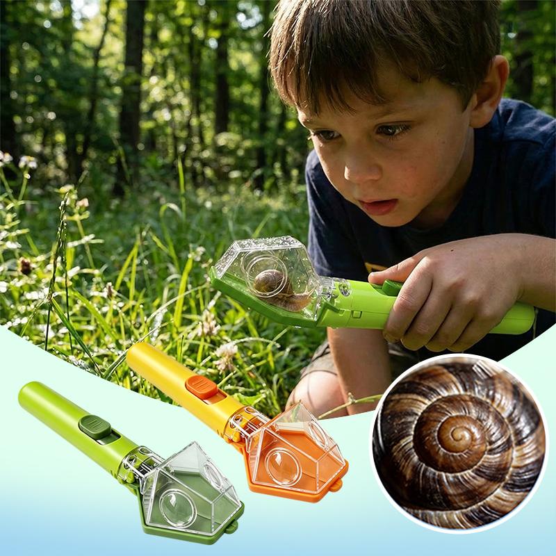 Juguete Atrapainsectos Creativo Portátil Tipo Pulsador Caja Transparente para Capturar Bichos Observador para Niños Aprendizaje Interactivo de la Naturaleza