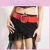 Punkinspired Belt Leather With Rivets And Silver Buckle For Casual Outfits